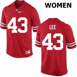NCAA Ohio State Buckeyes Women's #43 Darron Lee Red Nike Football College Jersey YOU2345TS